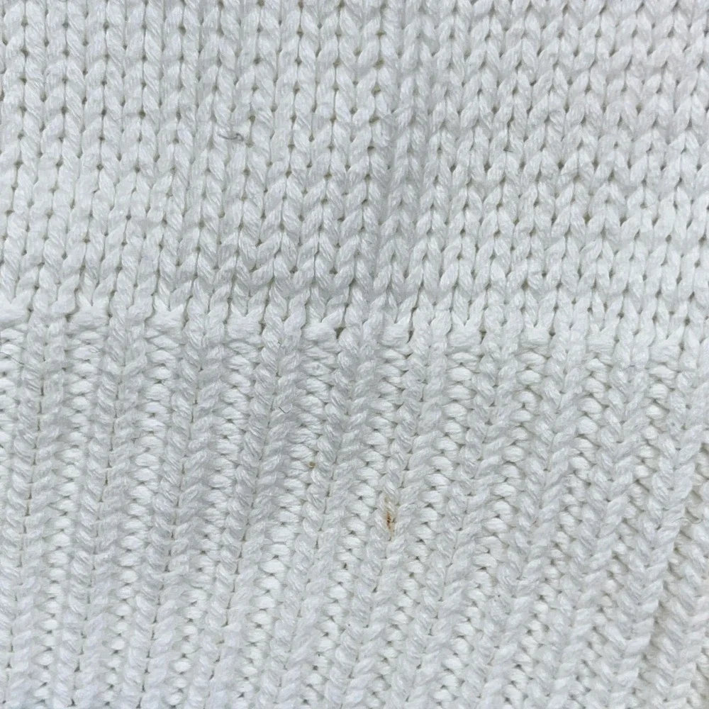 Vintage‎ Grandpa Sweater Men Medium White Teal Diamond Crewneck Heavy Knit 90s *